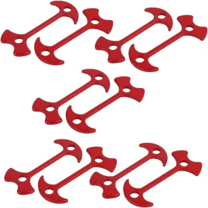 uxcell 10pcs 78mm Length Aluminium Alloy Fishbone Stopper Anchor Tent Peg Red