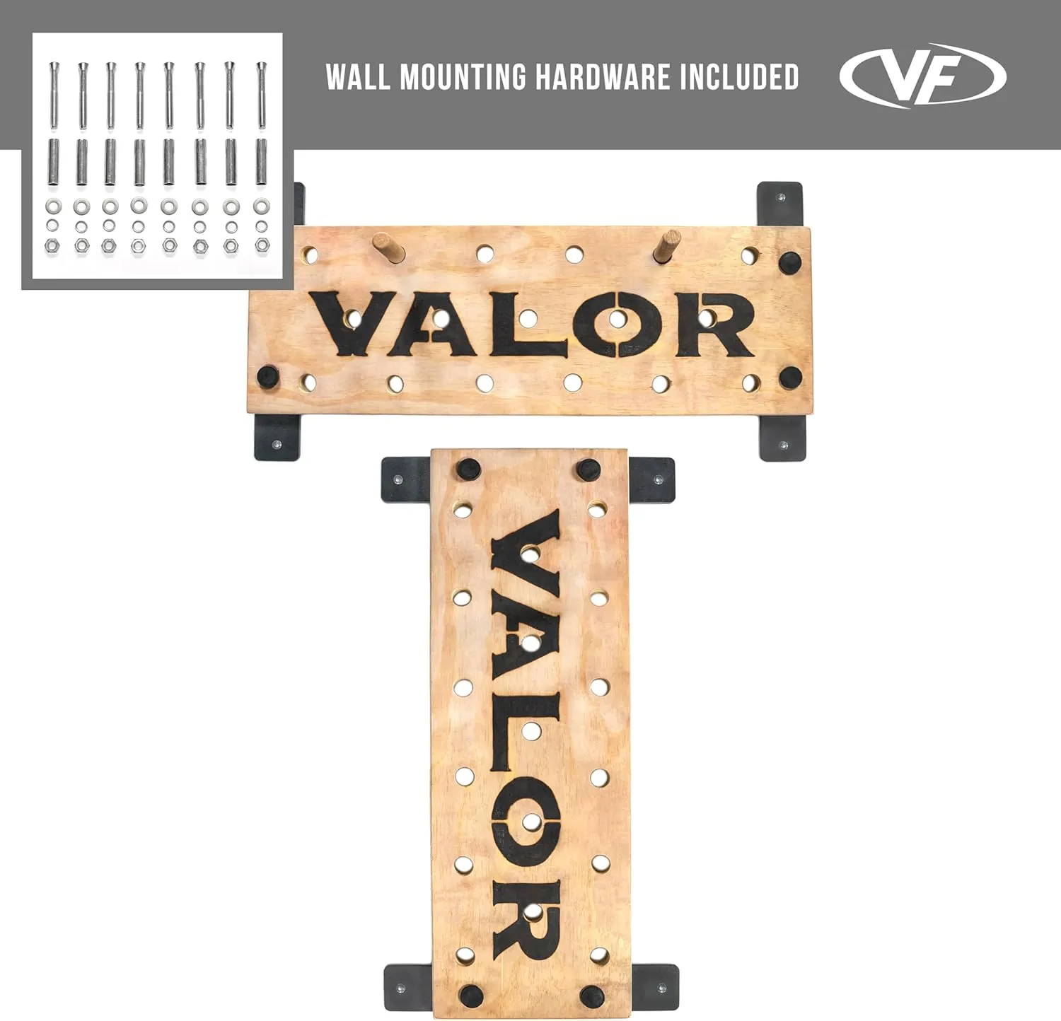 Valor Fitness Climbing Peg Board – Wall Mounted Plywood for Gym, Ninja Training, Cross Training, Rock Climbing & Gymnastics Workout Equipment