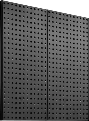 VEVOR Metal Pegboard Panels, 32" x 16" Pegboard, 2 Panels, Heavy Duty Steel Peg Board Wall Organizer, for Living Room Garage Tool Storage Workbench Office Organization Craft Room Kitchen Home, Black