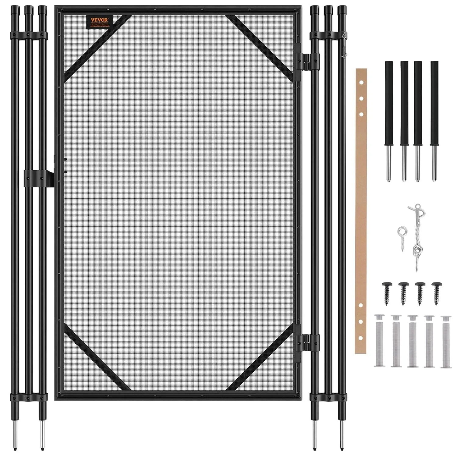 VEVOR Pool Fence Gate, 4 x 2.5 FT Pool Gate for Inground Pools, Pool Safety Fence Gate Kit with Stainless Steel Latch, Removable Child Safety Pool Fencing, Easy DIY Installation