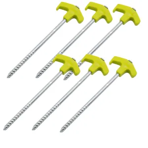 Via Mondo Glow in the Dark Meteor Pile Drive Hard Ground Pegs for Tent & Awning x 10