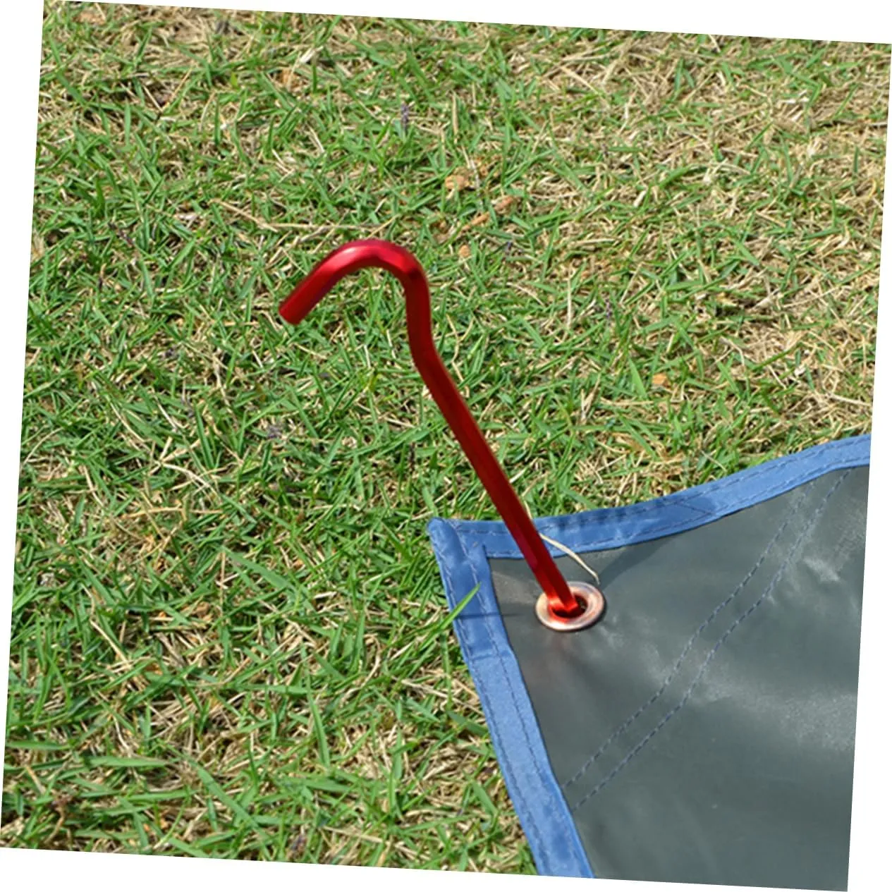 VICASKY 2sets Aluminum Camping Tent Stake Non-Removable Tent Pegs Family Stakes Easy to Operate 6pcs*2