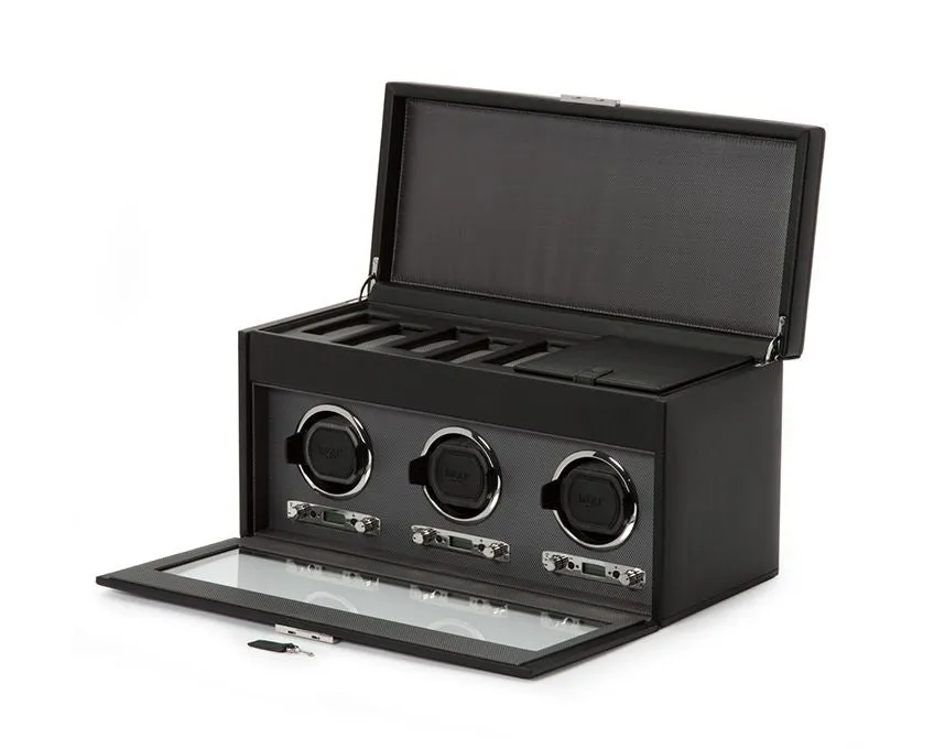 Viceroy Triple Watch Winder with Storage (Black)