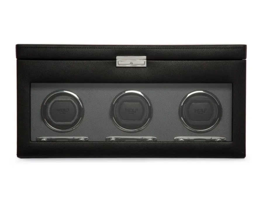 Viceroy Triple Watch Winder with Storage (Black)