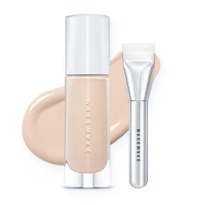 Water Glow Coating Foundation 30ml (23 Beige), Foundation Brush 1ea, Korean Glass Skin Foundation, Made in Korea (Pack of 2)