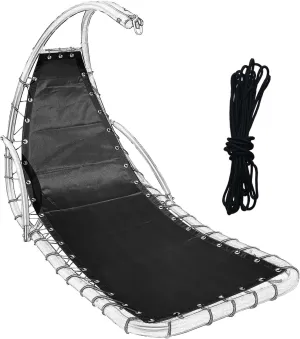 Waterproof Replacement Mesh with Rope for Outdoor Hanging Lounger Chair Hammock Curved Swing Chaise High Tensile Strength Fade-Resistant