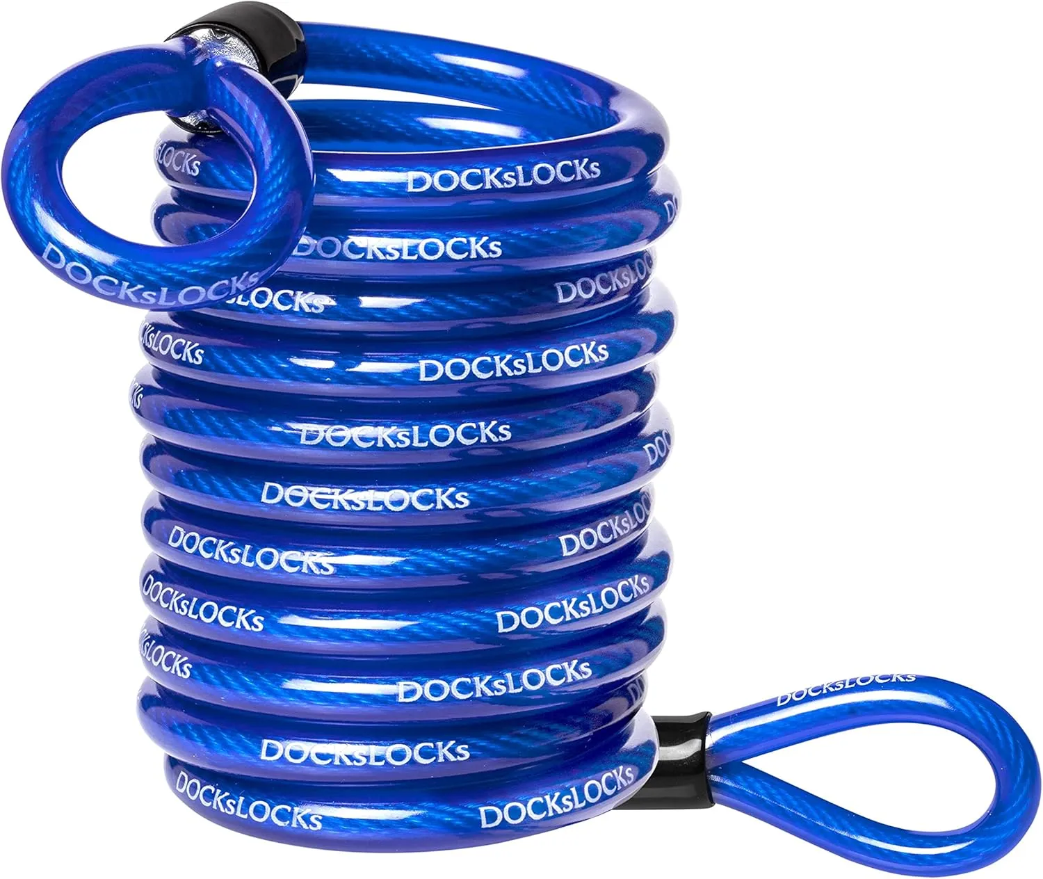 Weatherproof Coiled Security Cable (5ft to 25ft Lengths) with Reinforced Looped Ends, Anti-Theft Protection for Kayaks, Bikes, Paddleboards, Outdoor Equipment, Bicycles and More 10ft
