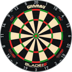 WINMAU Darts Blade 6 Triple Core Carbon Professional PDC Dartboard with Official Tournament Specifications | Endorsed by The PDC
