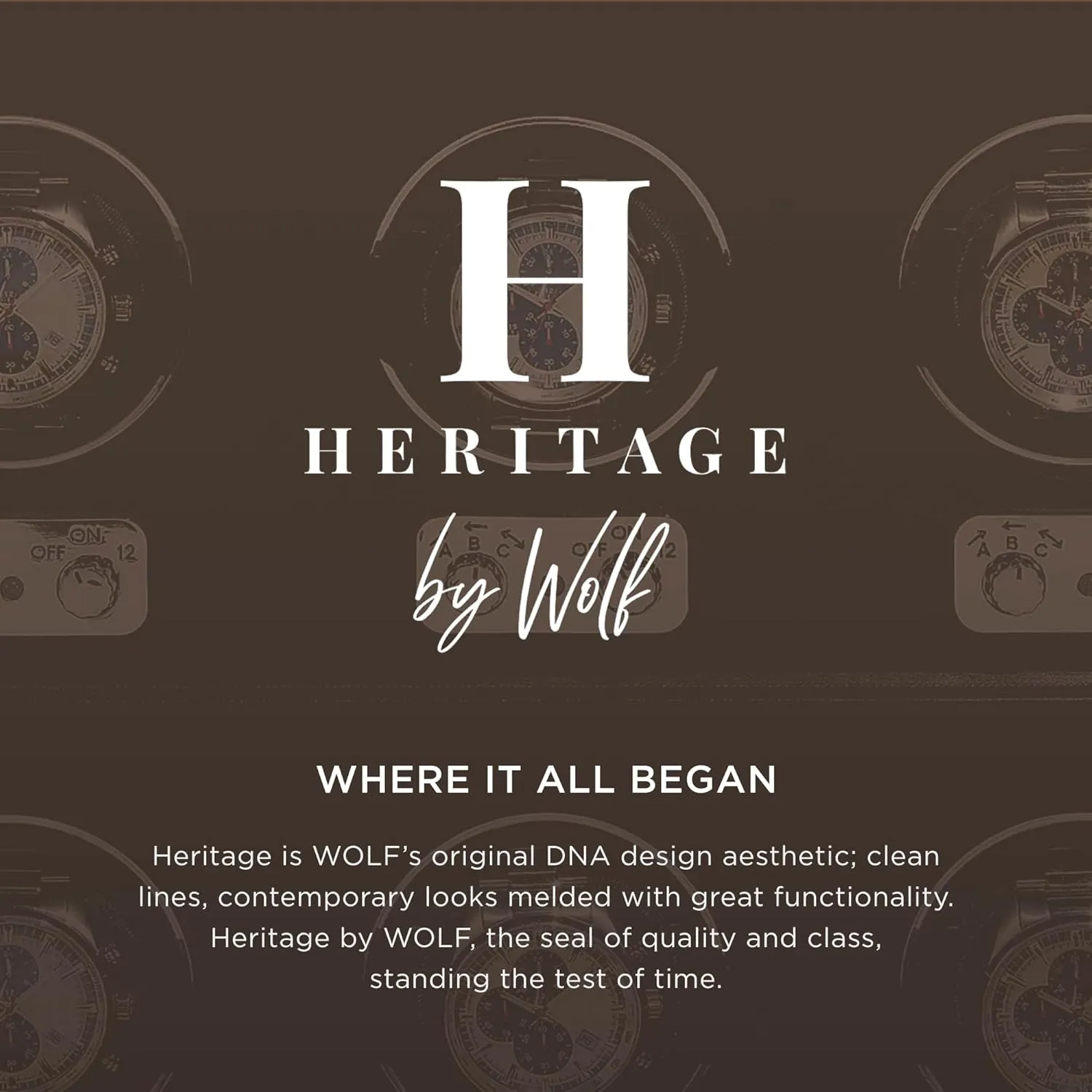Wolf Heritage Triple Winder with Glass Cover, Black - Secure Fit with Patented Lock-in Dynamic Cuff - for Bigger, Heavier Watches - Vegan Leather - Includes Universal Adapter