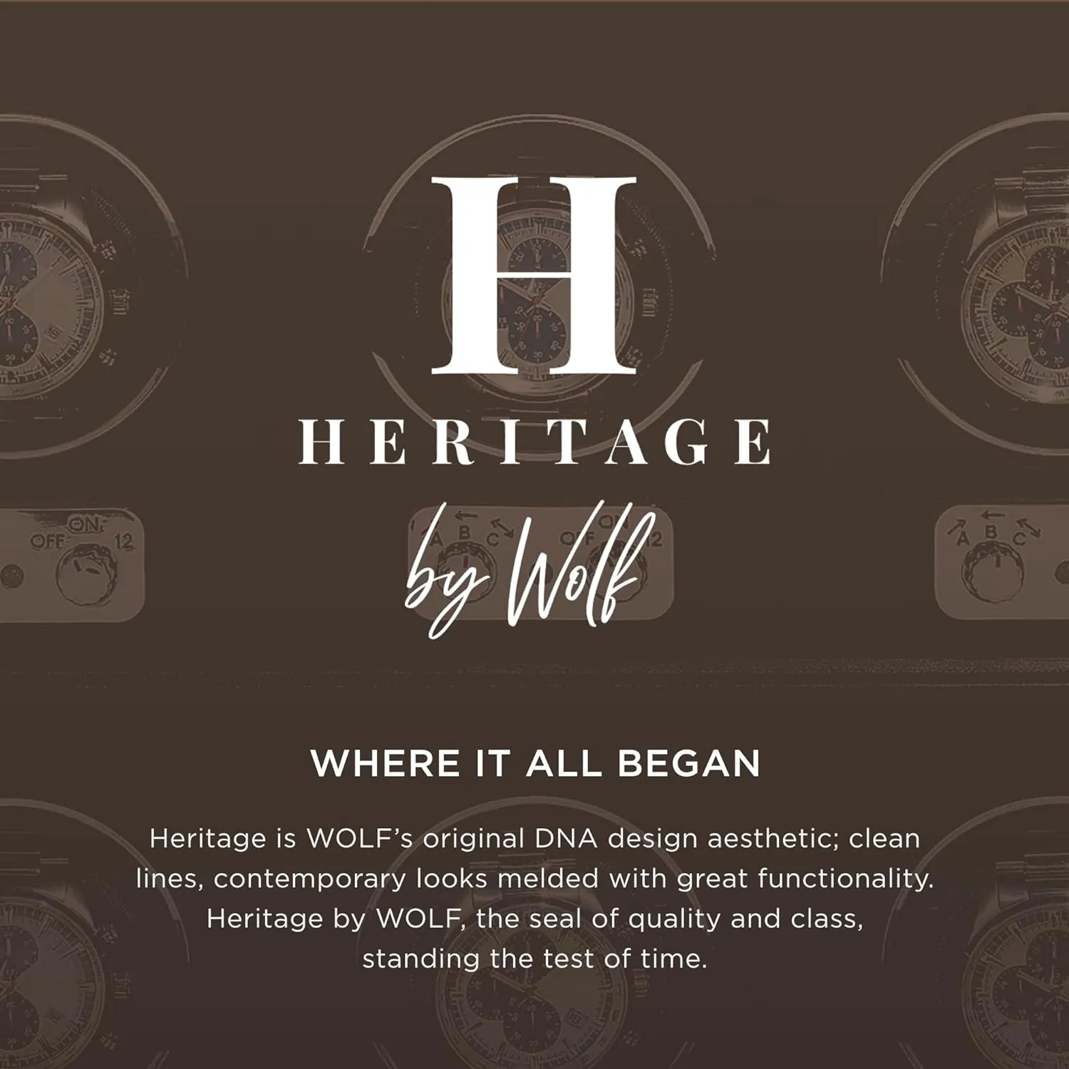 Wolf Heritage Triple Winder with Glass Cover, Black - Secure Fit with Patented Lock-in Dynamic Cuff - for Bigger, Heavier Watches - Vegan Leather - Includes Universal Adapter