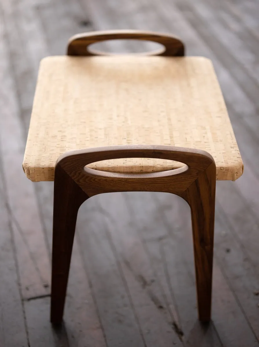 Wood and Cork Stool or Ottoman | Suber Stool