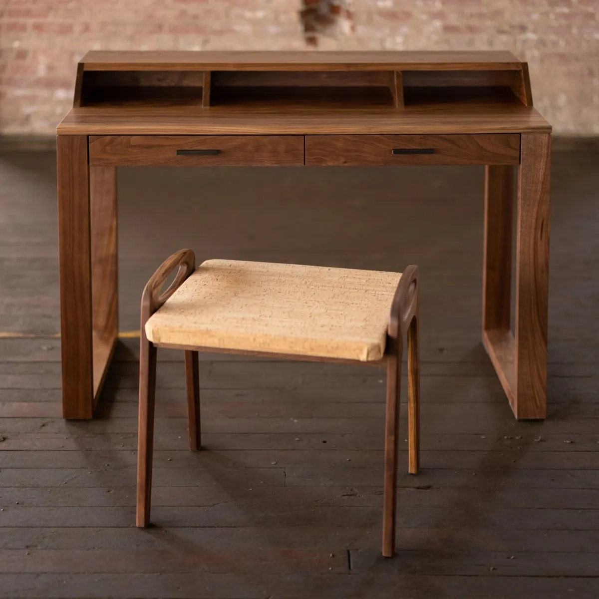 Wood and Cork Stool or Ottoman | Suber Stool
