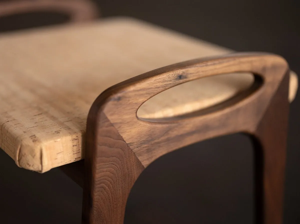Wood and Cork Stool or Ottoman | Suber Stool