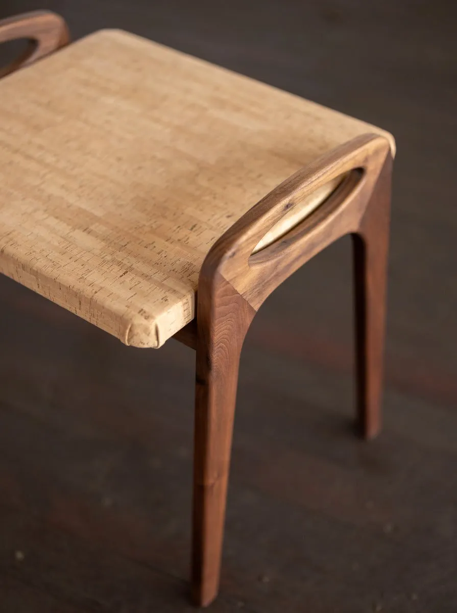 Wood and Cork Stool or Ottoman | Suber Stool