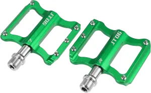 X AUTOHAUX 1 Pair Aluminum Alloy Rear Foot Peg Flat Pedal Footrests Universal Replacement Fit 9/16 Inch Axles BMX MTB Bike Bicycle