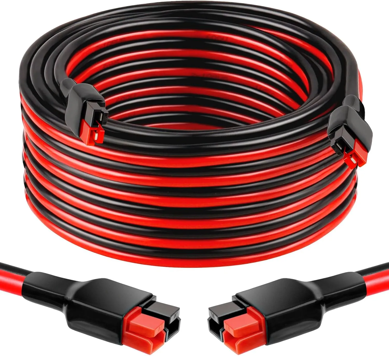 XRDS -RF 10AWG Anderson-Style Extension Cable 25FT, Anderson-Style 30A Connectors, Tinned Copper with PVC Jacket, Power Connect/Disconnect for Solar Panels, RVs, and Battery Systems