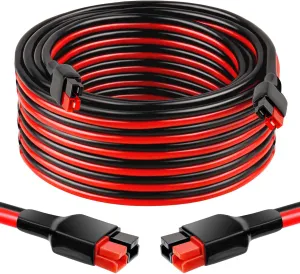 XRDS -RF 10AWG Anderson-Style Extension Cable 25FT, Anderson-Style 30A Connectors, Tinned Copper with PVC Jacket, Power Connect/Disconnect for Solar Panels, RVs, and Battery Systems