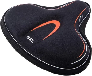 YBEKI Wide Gel Bike Seat Cover for Peloton/Spin Bikes - 2cm Cooling Gel & Memory Foam Cushion | Non-Slip Base & Airflow Vents | Fits 8.5-10" Wide Saddles (YOSUDA/Echelon/Schwinn Compatible)