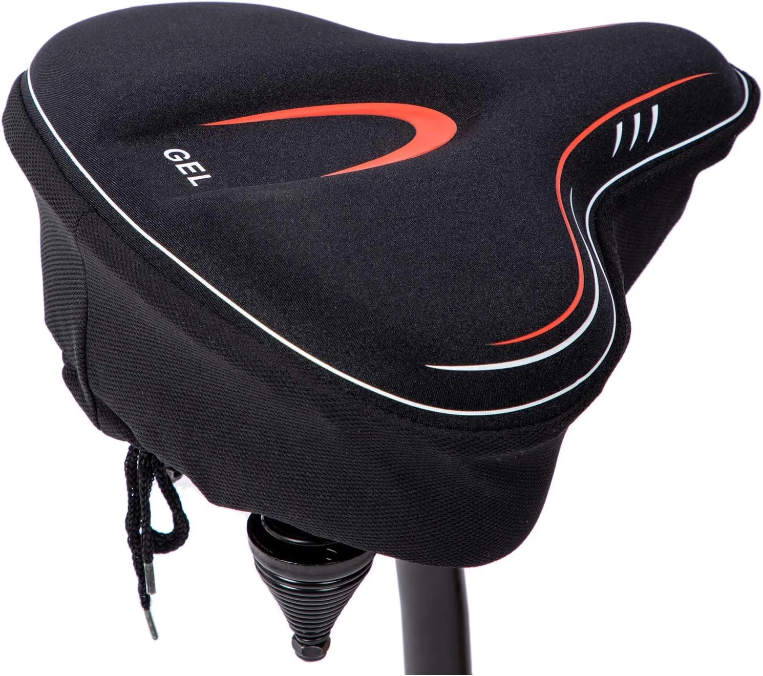 YBEKI Wide Gel Bike Seat Cover for Peloton/Spin Bikes - 2cm Cooling Gel & Memory Foam Cushion | Non-Slip Base & Airflow Vents | Fits 8.5-10" Wide Saddles (YOSUDA/Echelon/Schwinn Compatible)
