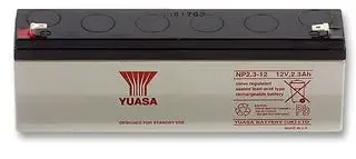 YUASA NP2.3-12 - BATTERY, LEAD-ACID 12V 2.3AH
