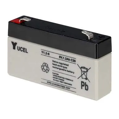 YUASA Y1.2-6 - BATTERY, LEAD ACID 6V 1.2AH, YUCEL