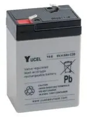 YUASA Y4-6 - BATTERY, LEAD ACID 6V 4AH, YUCEL