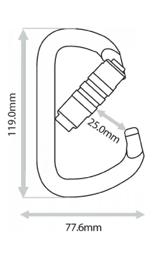 Zero Aion Triple Lock D Carabiner