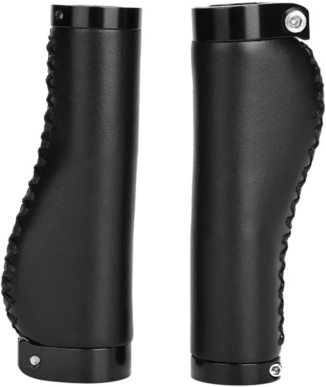 Zerone Bike Handlebar Grip, Lock-on Bike Handlebar Grips Locking Non-Slip-PU Handle Grip MTB Grips Widen Holding Surface for Cycling, Mountain and Accessories 1 Pair