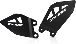 ZX-10R ZX10RR Motorcycle Foot Peg Heel Plates Guard Compatible with ZX-10R NINJA 2011-2020 ZX-10RR 2017-2020 Rear Brake Master Cylinder Guard(Black)